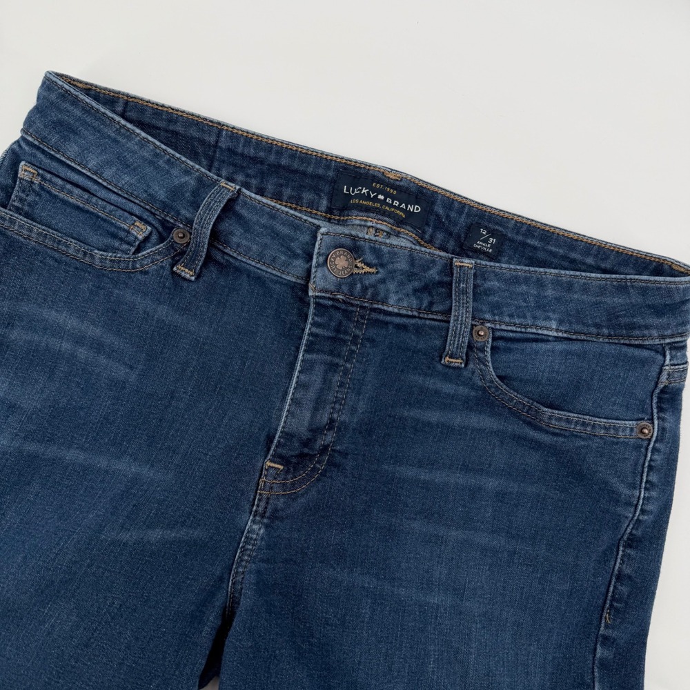 Lucky Brand Lolita Skinny Ankle Jeans Women Size 12/31 Dark‎ Wash
